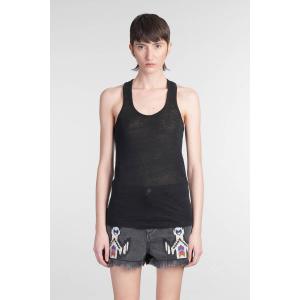 Canotta Thea in lino Nero