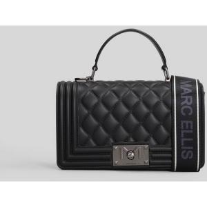 Borsa a spalla Flat Square S in Gomma Nera