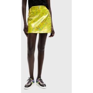 33-Minigonna Ida 22WWFW01 Giallo Slim Fit