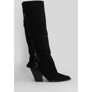 Stivali texani  in Camoscio Nero