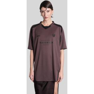 T-Shirt in Poliestere Marrone