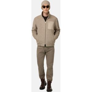 Boggi, Bomber In Lana, Uomo, Taupe, Taglia: L