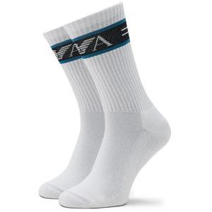 33-Set di 2 paia di calzini lunghi da uomo 303122 2F396 00010 Bianco