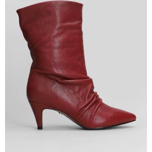 tronchetti tacco alto Laika in Pelle Bordeaux