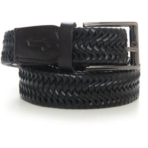 Harmont & Blaine Cintura a treccia Nero Pelle Uomo