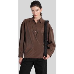 Camicia  in Seta Marrone