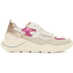 D.A.T.E. Sneakers alta FUGA DRAGON Bianco-fucsia  Donna