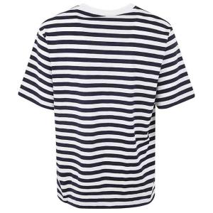 T-shirt In Tessuto Jersey Rigato Versace Bianco Taglia L Versace Taglia L