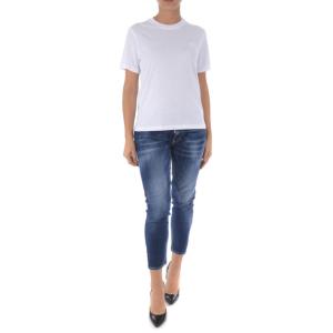 T-shirt In Cotone Bianco Con Logo Frontale Mcq Bianco Taglia XS Mcq  Taglia XS