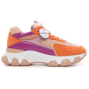 Hogan Sneakers alta Arancio-lilla Pelle Donna