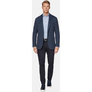 Boggi, Giacca Navy Blu In Misto Cotone Lana B Jersey, Uomo, Blu, Taglia: 46