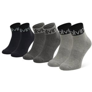 33-Set di 3 paia di calzini lunghi da uomo 701218722 Grigio