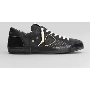 Sneakers Prsx Low in pelle e camoscio Nero