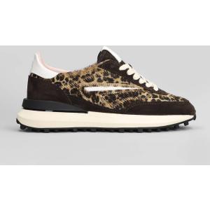 Sneakers Athleta in pelle e camoscio Animalier