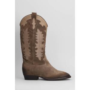 Stivali texani Kansas in Camoscio Taupe