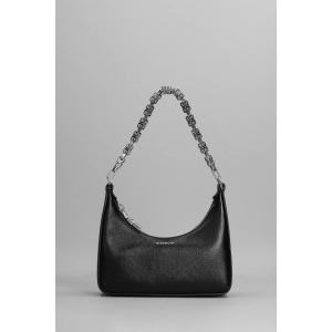 Borsa a spalla Moon cuout mini hob in Pelle Nera