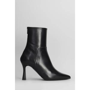 tronchetti tacco alto  in Pelle Nera