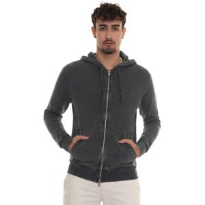 Detwelve Felpa zip con cappuccio Nero Cotone Uomo