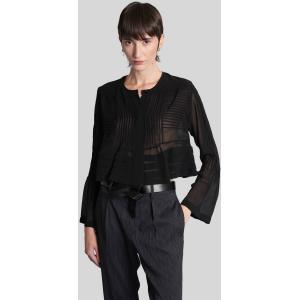 Blusa Carolia in Seta Nera