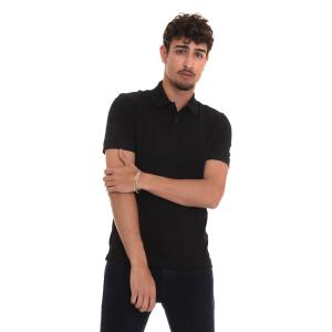 BOSS Polo manica corta Nero Cotone Uomo
