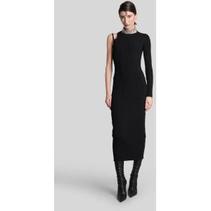 Abito lungo  in viscosa Nera