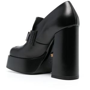 Mocassini Con Plateau Medusa Aevitas In Pelle Versace Nero Taglia 39 Versace Taglia 39