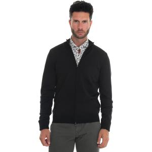 BOSS Cardigan zip con doppio cursore BALONSO Nero Lana merino Uomo