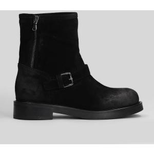 tronchetti tacco basso  in Camoscio Nero