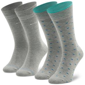 33-Set di 2 paia di calzini lunghi da uomo 6274 Grigio