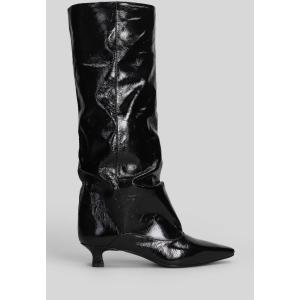 Stivali tacco basso  in Pelle Nera