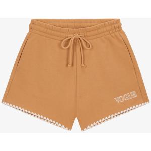 Pantaloncini VOGUE Handcraft Edition cammello con logo ricamato