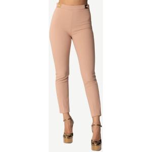 Pantaloni Elisabetta Franchi Nude e Neutro Taglia 42
