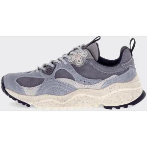 Flower Mountain Sneakers Wave Man Hairy Velour/Suede Grey-White