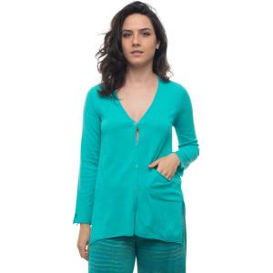 Maria Bellentani Cappotto lungo Acquamarina Viscosa Donna