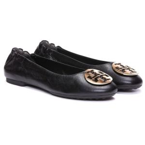 Ballerine Claire In Pelle Con Placca Logo Tory Burch Nero Taglia 5.5 Tory Burch Taglia 5.5