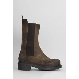 tronchetti tacco basso  in Camoscio Taupe