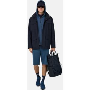 Boggi, Field Jacket In Lana Tecnica, Uomo, Navy, Taglia: L