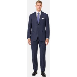 Boggi, Abito Gessato In Pura Lana Super 150, Uomo, Navy, Taglia: 46
