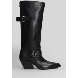 Stivali texani  in Pelle Nera