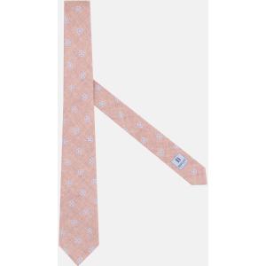 Boggi, Cravatta Fantasia Medaglioni In Seta, Uomo, Rosa