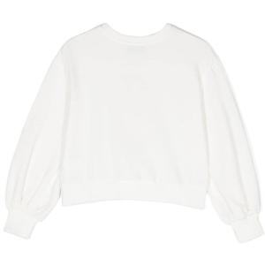 Felpa Con Stampa Orsetto Moschino Kids Bianco Taglia 8Y Moschino Kids  Taglia 8Y