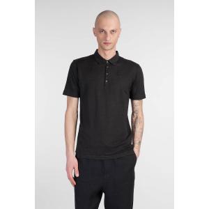 Polo  in lino Nero