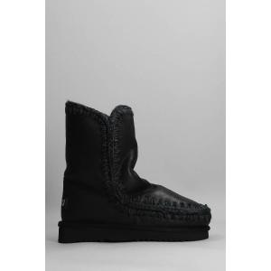 tronchetti tacco basso Eskimo 24 in Pelle Nera