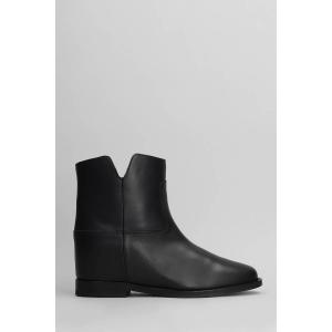 Tronchetto zeppa interna  in Pelle Nera