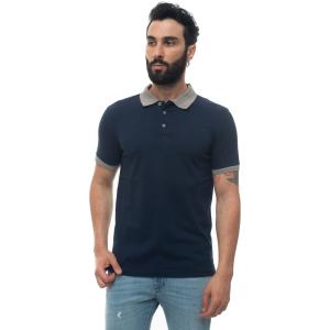 Andrea Fenzi Polo manica corta Blu Cotone Uomo