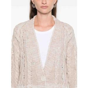 Cardigan In Misto Lana Lavorato A Maglia Liu Jo Grigio Taglia M Liu Jo  Taglia M