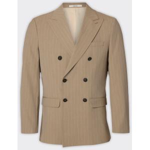 Selected Homme Blazer Slim Flex Pinstriped Sand