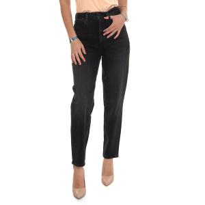 Guess Jeans 5 tasche MOM JEAN Denim nero Cotone Donna