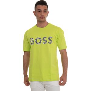 BOSS T-shirt girocollo TEELOTUS Lime Cotone Uomo