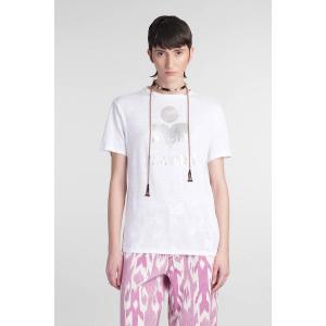 T-Shirt Zewel in lino Bianco